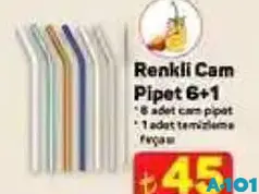 RENKLİ CAM PİPET 6+1